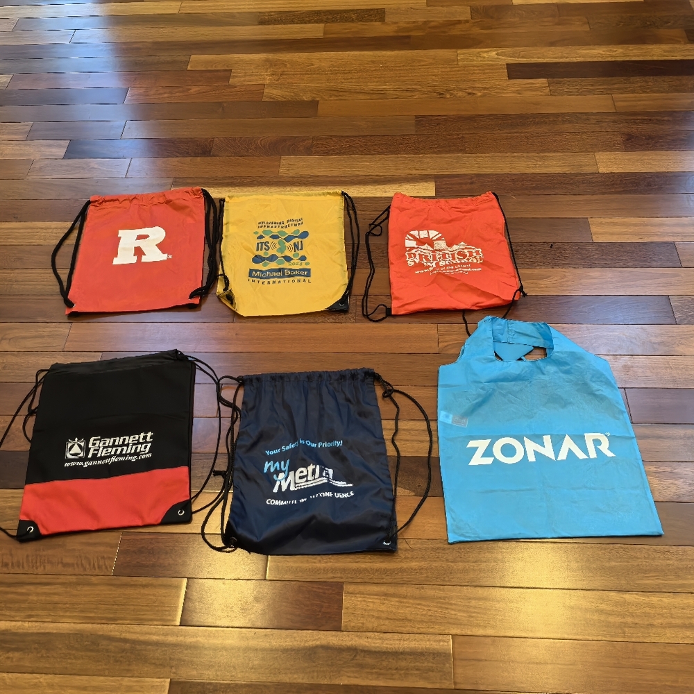 lot of 6  Drawstring Backpack Bag Sport Gym Sackpack